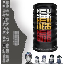 E-Taktik Extreme New Year Kırmızı Sarı Boyunluk Bandana Baf Toka Maske Saçbandı