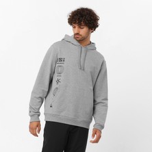 Salomon Graphic Pull Over Erkek Sweatshirt - Gri