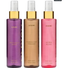 Auran 3'lü Çok Sevilen Favori Parfümlü Kadın Vücut Spreyleri Body Mist Spray Seti 3 x 150 ml