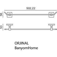 Çelik Banyo KU10-006.2 Paslanmaz Pirinç Kumru 50 cm Uzun Havluluk Antik