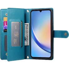 YH Mall Samsung Galaxy A34 5g Çok Fonksiyonlu Kart Yuvaları Bilek Kayışı Için Flip Case (Yurt Dışından)