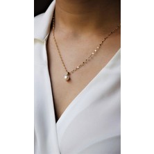 Diamine 14 Ayar Altın Kolye Altın Incili Kolye