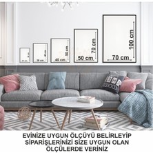 Tablom TR Metal Çerçeveli Gerçek Camlı Tablo Meganfoxy 3 Lü Set