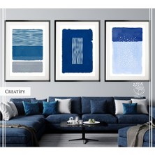 Tablom TR Metal Çerçeveli Gerçek Camlı Tablo Creatify 3lüs Set
