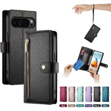 Colorful Shop Google Piksel 9 Pro Xl Çok Fonksiyonlu Kart Yuvaları Bilek Kayışı Için Flip Case (Yurt Dışından)