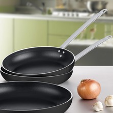 Evren 30 cm Gust Dark Krep Tava, Horeca Non-Stick Krep ve Omlet Tava 30 cm (Lama Kulp)