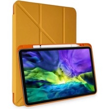 Newface iPad Pro 11 2021 Kılıf Kalemlikli Mars Tablet Kılıfı - Sarı