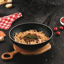 Evren 30 cm Profesyonel Wok Tava, Horeca Non-Stick Wok Tava 30 cm