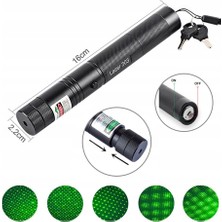 Zemheri Powermaster OM-1201 18650 Pilli Şarjlı Anahtar Emniyetli Yeşil Lazer Pointer (50 Km)