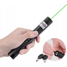 Zemheri Powermaster OM-1201 18650 Pilli Şarjlı Anahtar Emniyetli Yeşil Lazer Pointer (50 Km)