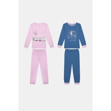 Penti Kız Çocuk Picklebunny Çok Renkli 2li Pijama Takımı