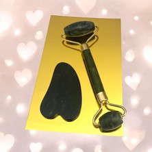 Byural Roller Yeşim Taşı+Gua Sha Taşı Set