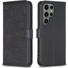 Mays Shop Samsung Galaxy S24 Ultra 5g Çok Renkli Pu Deri Yonca Için Flip Case (Yurt Dışından)