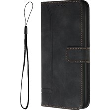 Mays Shop Telefon Kılıfı Için Xiaomi Poco M6 4g El Kayışı Pu Deri Flip Folio Cüzdan (Yurt Dışından)