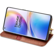 Mays Shop Oneplus 8 Pro Cüzdan Fonksiyonu Için Kılıf Deri Kılıf Kapak Çevirin Moda (Yurt Dışından)