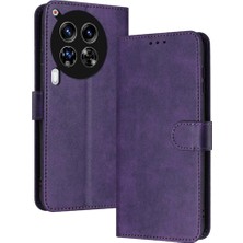 Mays Shop Tecno Camon Için Flip Case 30 4g/5g ile Toka Kickstand ile Saf Renk (Yurt Dışından)