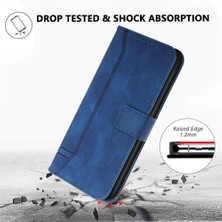 Mays Shop Telefon Kılıfı Için Xiaomi Poco M6 4g El Kayışı Pu Deri Flip Folio Cüzdan (Yurt Dışından)