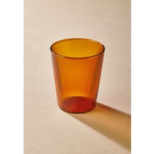 The Mia Striped Borosilikat Cam Bardak Amber 400 ml