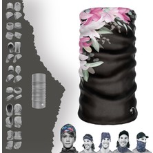 E-Taktik Extreme Pembe Tonlu Çiçekler Boyunluk Bandana Baf Toka Maske Saçbandı