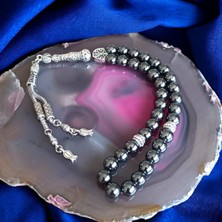 Mga Doğaltaş Hematit Taşı Tesbih 33'lük Tesbih 8 mm Doğal Taş Tesbih Mdf Özel Kutu