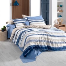 Sarev Mundo Mavi Çift Kişilik  Pamuk Mood Comfort Yıkamalı Nevresim Takımı