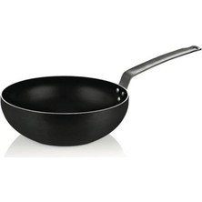 Evren 26 cm Gust Dark Wok Tava, Horeca Non-Stick Wok Tava 26 cm (Lama Kulp)