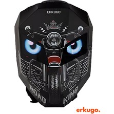 Erkugo Road King LED Gözlü Motor Sırt Çantası, Sırt Çantası, Telefon Kontrol Kask Taşıma Çantası, LED Çanta