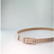ZR Accessory Dikdörtgen Kaplama Tokalı Ince Kemer