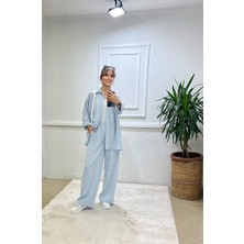 Bi Moda Beli Lastikli Salaş Keten Takım