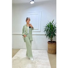 Bi Moda Beli Lastikli Salaş Keten Takım
