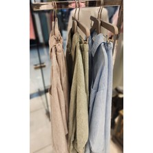 Bi Moda Beli Lastikli Salaş Keten Takım