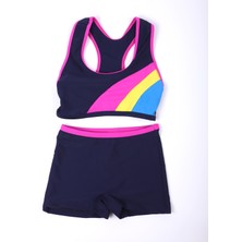 My-o Kız Çocuk Şortlu Bikini- Yüzücü Myo5956