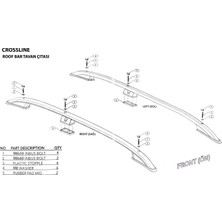 Car Dizayn Vw Volkswagen Caddy 2 2010 - 2019 Kısa Şase -  Renk  - Gri - Siyah -  Alüminyum Üst Port Bagaj Tavan Çıtası