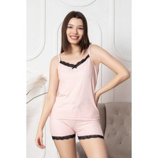 Farya Home Dreamy Dantel Detaylı Ip Askılı Şortlu Pegasus Pijama Takımı
