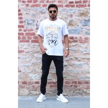 Giraffes Tişört Unisex Over Size Ön Baskılı  Pamuk Kaliteli Ürün