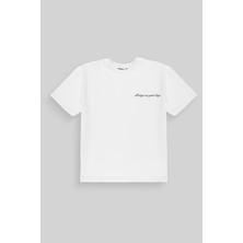 Happy Dodo All Dogs Are Good Dogs Bisiklet Yaka %100 Pamuk Rahat Kalıp Kısa Kollu Basic Beyaz T-Shirt