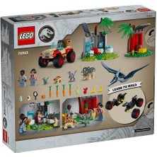 76963 LEGO Jurassic World Yavru Dinozor Kurtarma Merkezi 139 Parça +4 Yaş