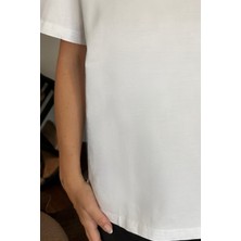 Happy Dodo Anythıng Is Pawsıble Bisiklet Yaka %100 Pamuk Rahat Kalıp Kısa Kollu Basic Beyaz T-Shirt