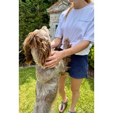 Happy Dodo Unisex I Prefer Dogs Over People Bisiklet Yaka %100 Pamuk Rahat Kalıp Kısa Kollu Basic Beyaz T-Shirt