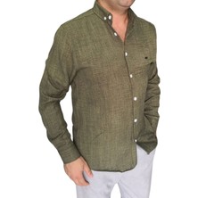 Bay Aygün 4108 Reguler Kalıp Jakar Gömlek _haki