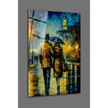 Tekno Trust 1 Güzel Aşıklar Temalı Soyut Cam Tablo-Dekoratif Modern Duvar Tablosu-Ev Ofis Için Hediye-4mm Kırıl