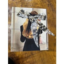 Gönülden Tasarım 3 Boyutlu Fiyonk Kurdele Tokalı Kız Arma Dikiş Aplike 23X19 cm
