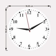 Emya Home Yeşil Mermer Kanvas (Ahşap) Duvar Saati - 50 cm