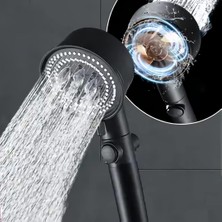 5 Fonksiyonlu Duş Başlığı - Turbo Fan Duş Başlığı - Siyah