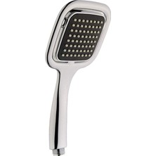 Elegant El Duşu Şık Tasarımlı Kare Krom Siyah Duş Başlığı G1/2 Uyumlu Yüksek Tazyikli Paslanmaz Banyo Duşu