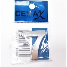 Periboia 4 cm Plastik Krom Kaplama Kapı Numarası - 7