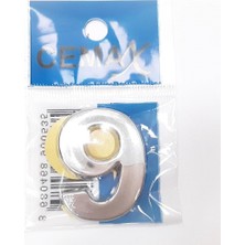 Periboia 4 cm Plastik Krom Kaplama Kapı Numarası - 9
