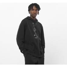 Salomon Worthy Hoodie Erkek Siyah Sweatshirt