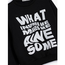 Koton Sweatshirt Slogan Baskılı Bisiklet Yaka Uzun Kollu