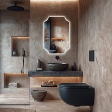 Mirzelife Özel Tasarım Ledli Banyo, Tuvalet Aynası, LED Aydınlatmalı Modern Kuaför Salon Aynası